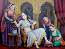 Traditional Ladies Painting