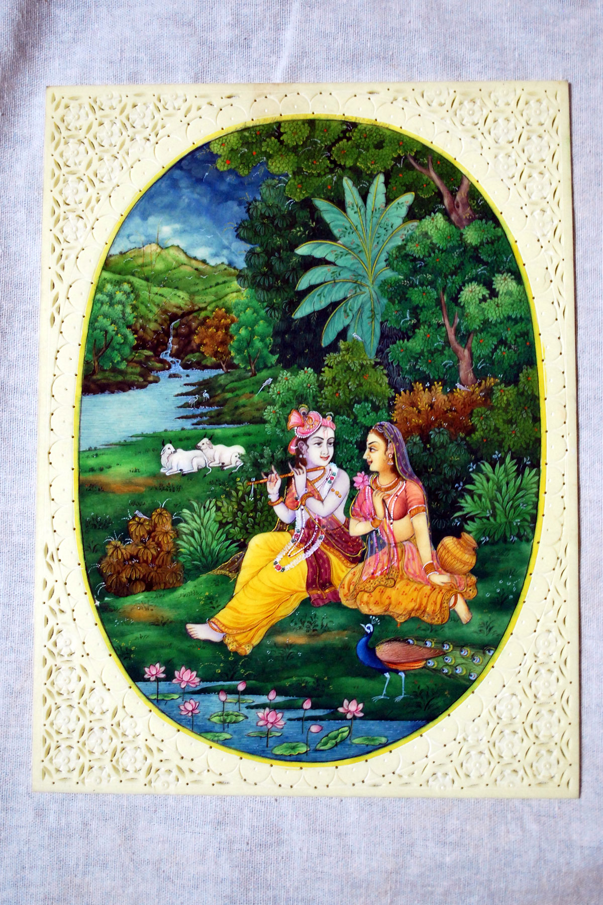 Radha Krishna Miniature Painting